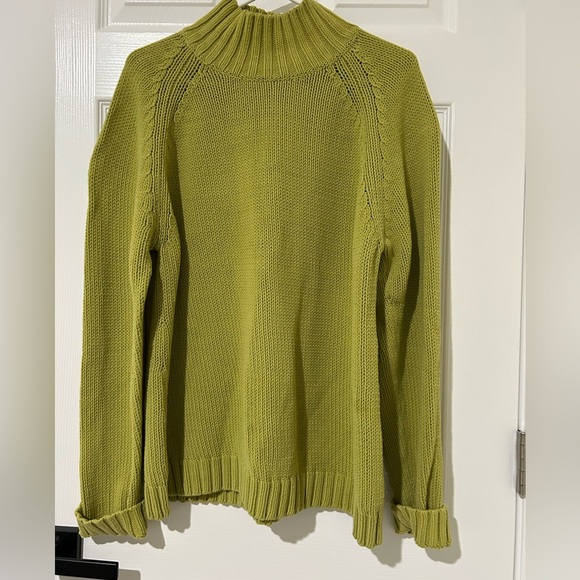 Chadwicks Sweater Women's lime green mockneck long sleeve  Sweater Size XL - Picture 1 of 4